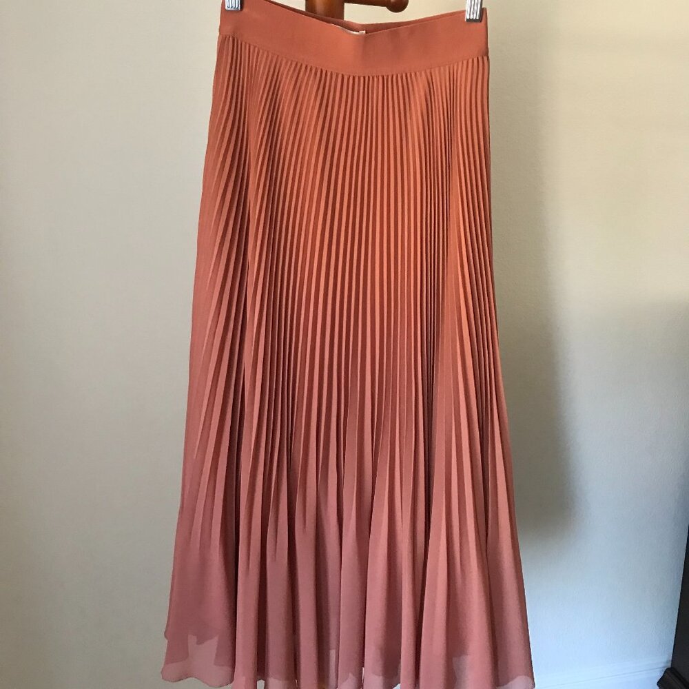 Aritzia Wilfred Twirl Pleated Midi Skirt